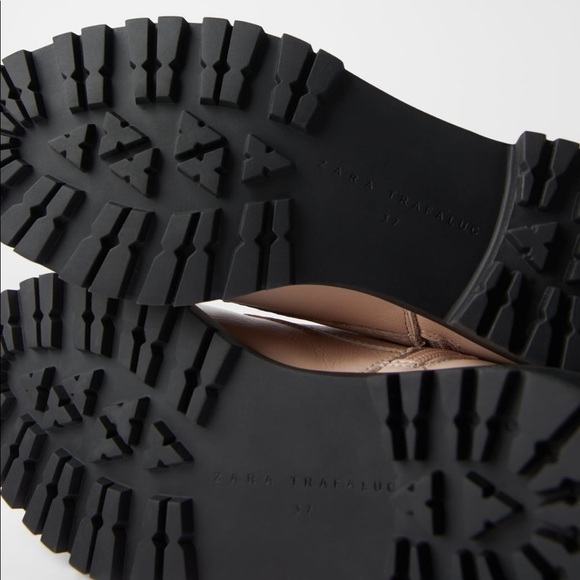 ZARA BNWT Laced Leather Ankle Boots - Picture 5 of 6